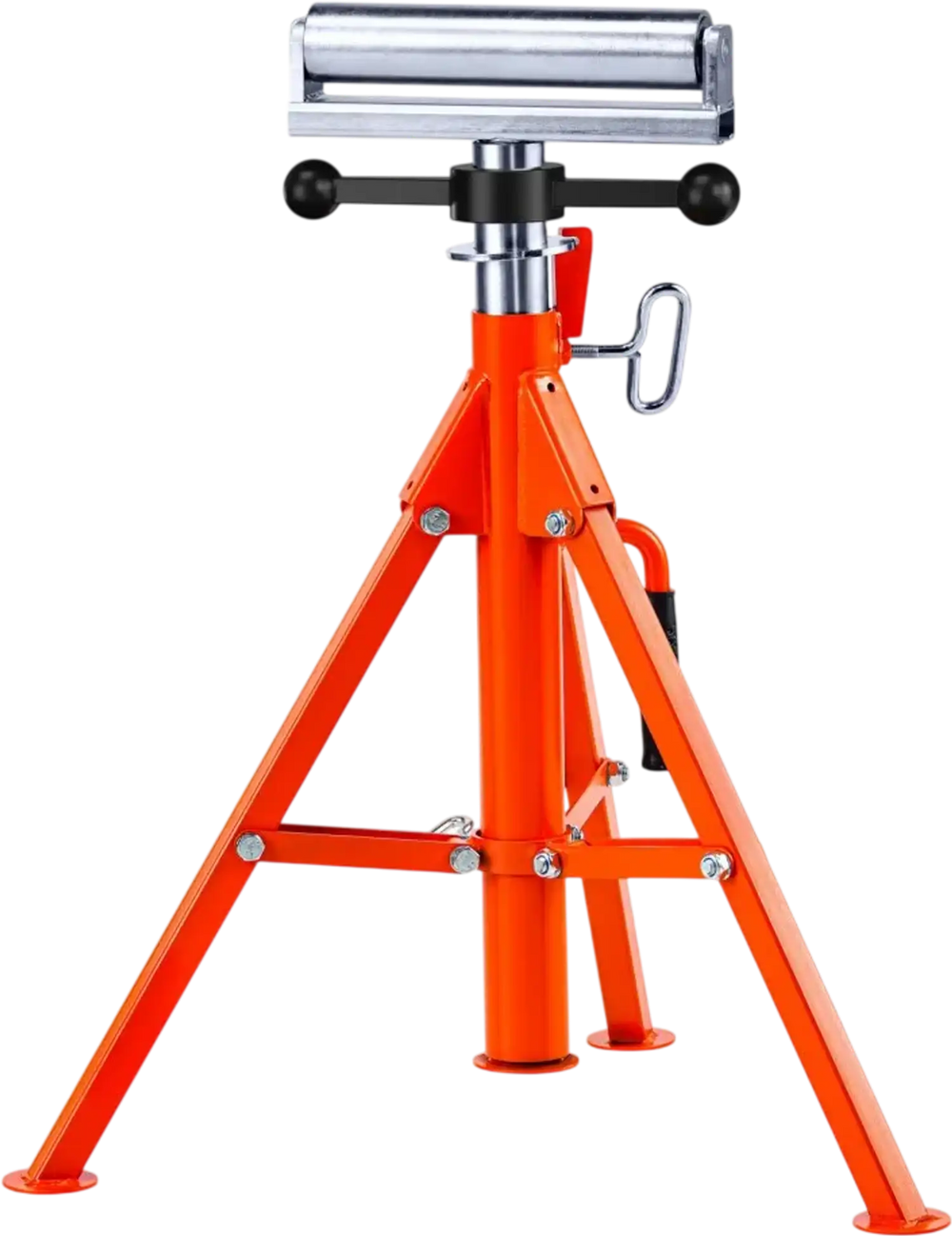 VEVOR Roller Stand, Heavy Duty 2500 LBS Load Capacity, 27.6"-52" Height Adjustable, 45# Steel Folding Roller Support Stand for Pipes, Wooden Boards