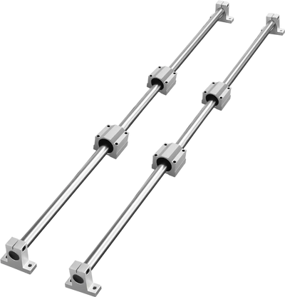 VEVOR Linear Motion Kit, SFC16 1000mm, Includes 2 Rails of 39.4 inches, 4 SC16 Carriage Blocks, and 4 Support Brackets, Ideal for CNC and Automation Projects