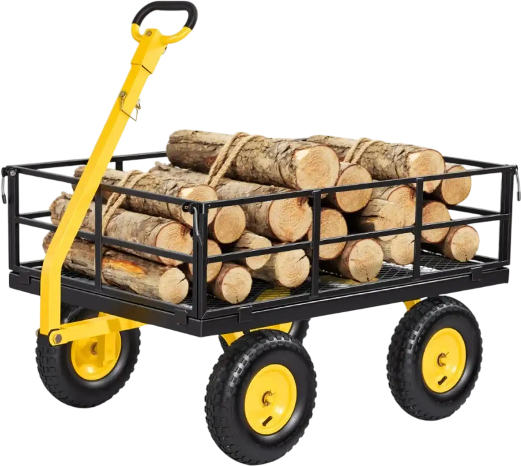 Vevor Garden Cart 1200 lbs Heavy Duty Pullable Wagon with Detachable Sides and 13