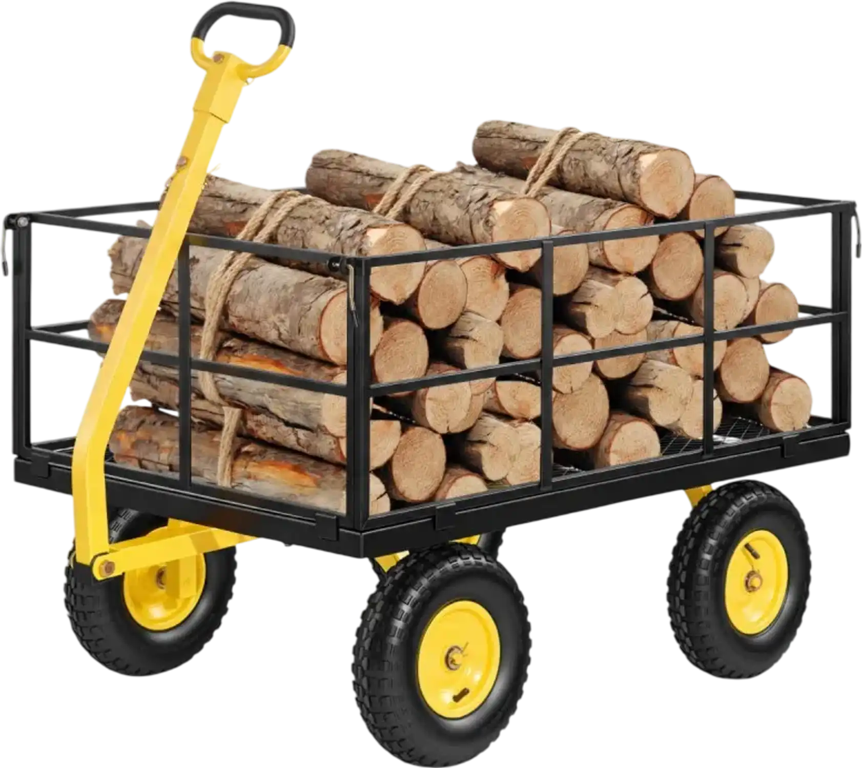 Vevor Steel Garden Cart 1400 lbs Heavy Duty Pullable Garden Wagon with 13