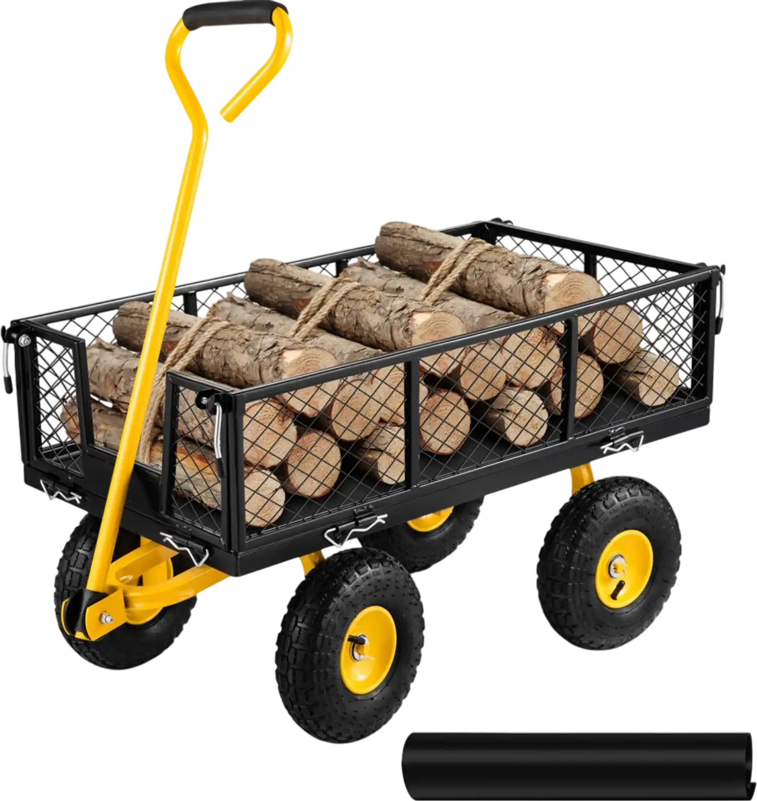 Vevor Garden Cart Heavy Duty 500 lbs Steel Utility Wagon with Removable Sides New