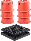 VEVOR Trailer Jack Blocks, 8" High, 2000 lbs Capacity, 8 Pcs Heavy Duty Camper Leveler Kit - 6 RV Leveling Blocks & 2 Pads, Camper Accessories for Travel Trailers, 5th Wheels Class A/C Motorhomes