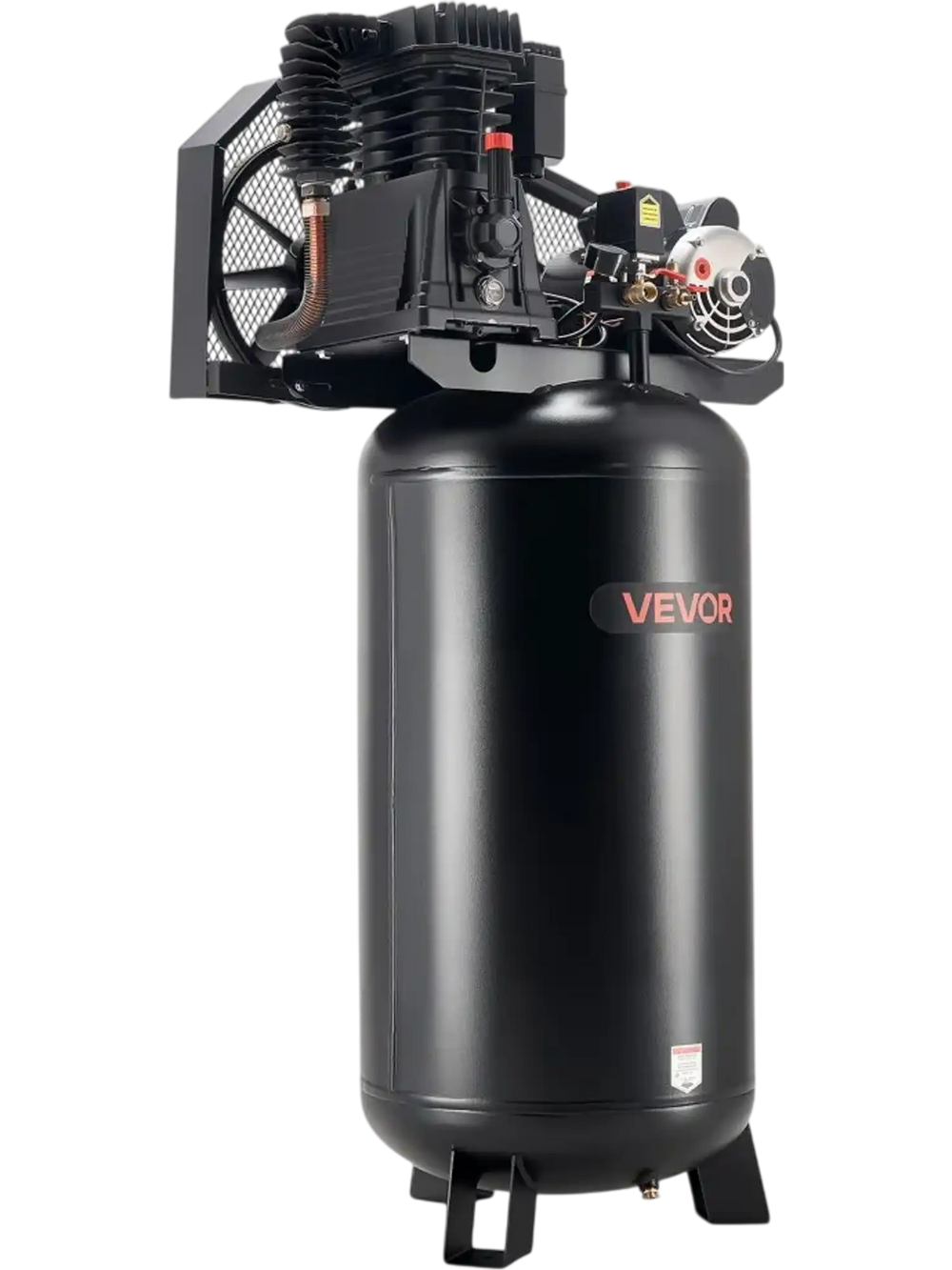 VEVOR 60 Gallons Heavy-Duty Air Compressor, 5HP 12 SCFM at 90PSI Air Compressors Max 145PSI Pressure, Oil-Lubricated Compressor Tank for Industrial Manufacturing, Large Workshops (230V 60Hz, No-Plug)