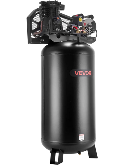 VEVOR 60 Gallons Heavy-Duty Air Compressor, 3.7HP 8 SCFM at 90PSI Air Compressors Max 155PSI Pressure, Oil-Lubricated Compressor Tank for Industrial Manufacturing, Large Workshops (230V 60Hz, No-Plug)