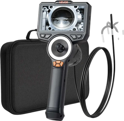 VEVOR Articulating Borescope with 3.9mm Ultra Slim Lens, 4-Way 360° Articulated Endoscope with Light, 4.5