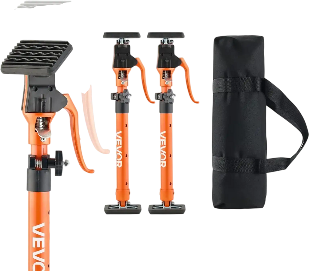 VEVOR Cabinet Jack Support Pole, 2-Pack, 18.9-29.5 Inch Steel Telescopic Quick Support Rod, Adjustable 3rd Hand System up to 220 lbs Capacity for Installing Cabinets, Lifting Drywall, Cargo Bars