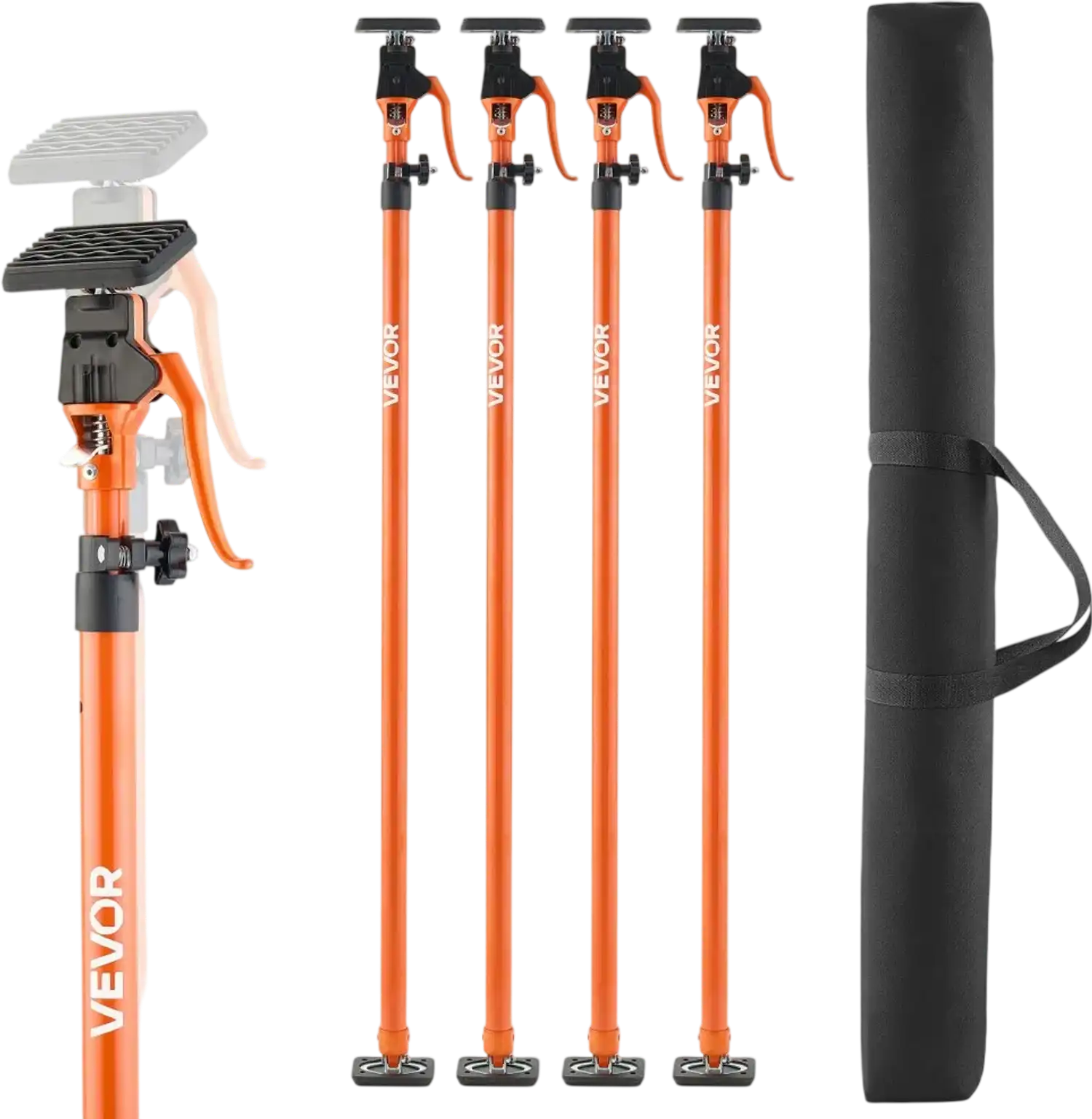 Vevor Cabinet Jack Support Pole Telescopic Quick Support Rod 4-Pack 49.2-114.6