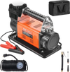 VEVOR 12V Portable Tire Inflator, 7.06CFM Heavy Duty Air Compressor, 150PSI Offroad Air Pump with Adapters for Car SUV RV Truck - Include 6.5FT Power Cord, 26FT Air Hose with Pressure Gauge, Carry Bag
