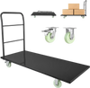 VEVOR Heavy Duty Platform Truck, 2000 lbs Capacity, Industrial Steel Flatbed Cart with Swivel Wheels and Handle, Platform Hand Push Truck Dolly, Easy Storage, for Luggage Moving, 60 x 27.6 x 42.9 in