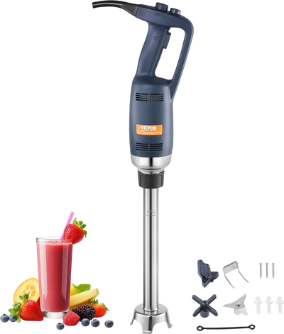 VEVOR Commercial Immersion Blender, 350W Heavy Duty Hand Mixer, 16 inch Stepless Variable Speed Mixer with Stainless Steel Blade, Multi-Purpose Portable Mixer for Soup, Sauces, Mashed Potatoes, Cream