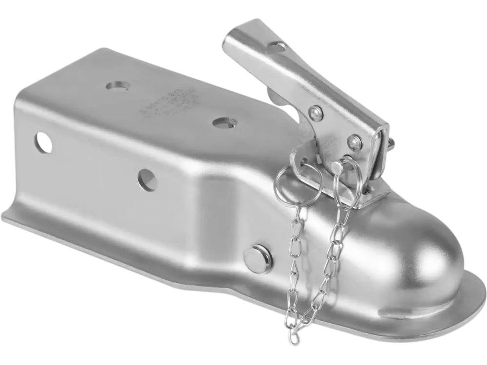 VEVOR Straight Trailer Coupler, for 2-Inch Hitch Ball, 3-Inch Channel, 5000 lbs Capacity, Heavy Duty Trailer Tongue Coupler, Ideal for Towing Station Wagons, Pickup Trucks, SUVs, Zinc Plated Surface