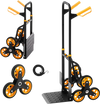 VEVOR Stair Climbing Cart, 330 lbs Stair-Climbing Capacity, Heavy-Duty Folding Trolley Cart with Telescoping Handle, 6 Wheels and 2 Bungee Cords, Stair Climber Dolly for Home, Groceries, Warehouse