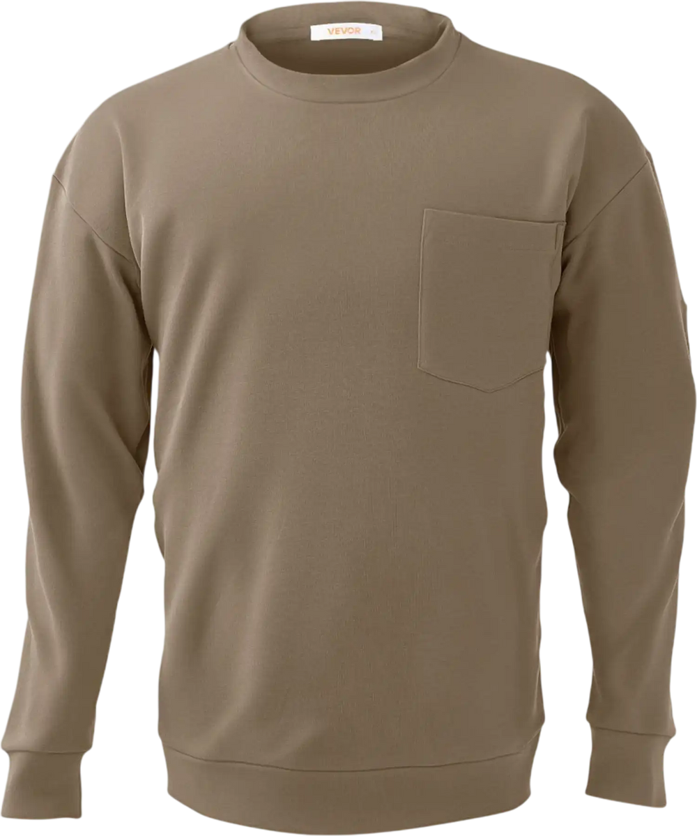 VEVOR FR Shirts, Flame Resistant Long Sleeve Clothing Lightweight 7 oz Breathable Cotton, Men's Fire Retardant Work Shirt with Pre-shrink Treatment & Pocket, for Welders,Electricians,Gray XL
