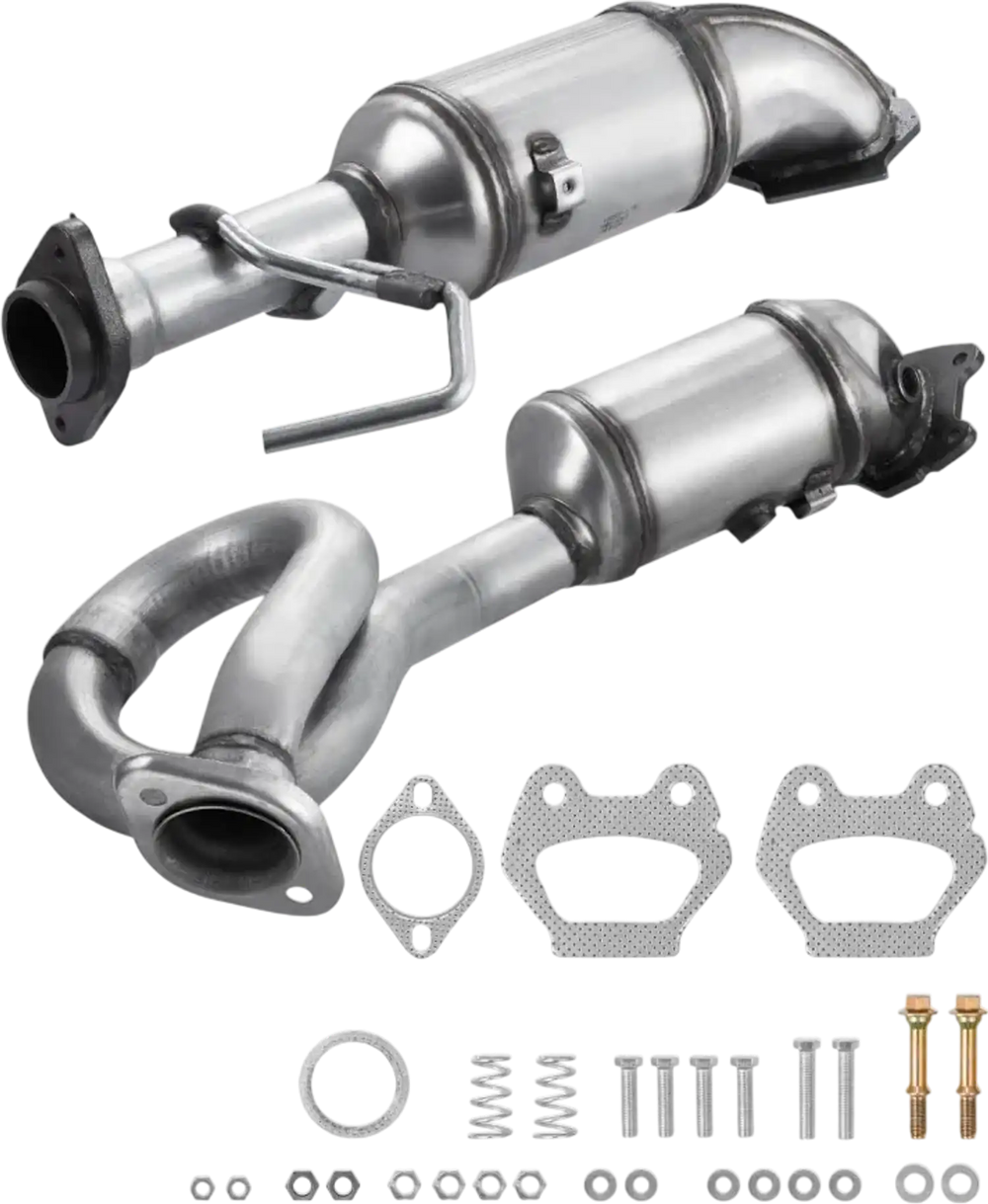 VEVOR Catalytic Converter, 2 Pack, Compatible with 2012-2017 Jeep Wrangler 3.6L V6, Front, Replacement OE 641511, Stainless Steel Material High Flow Catalytic Converter, for Exhaust Gas Purification
