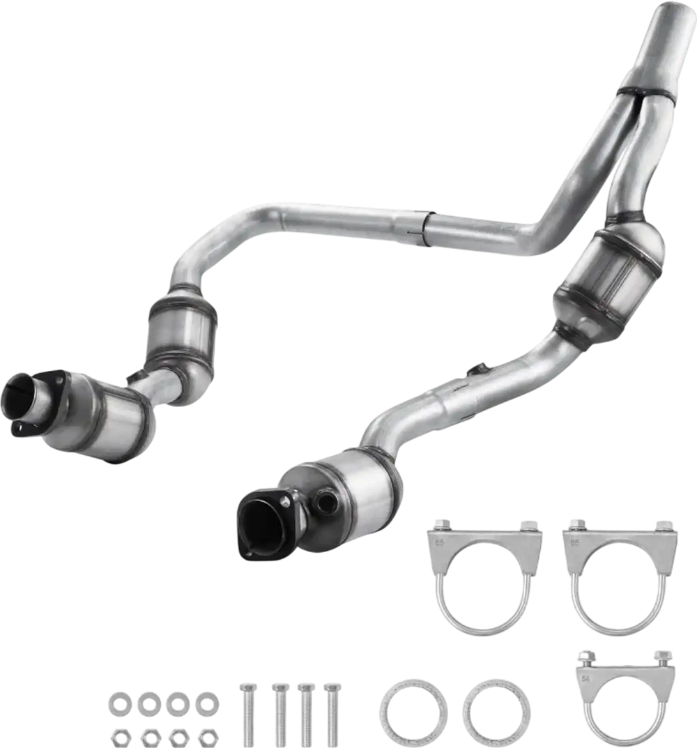 VEVOR Catalytic Converter, 2 Pack, Compatible with 2007-2009 Jeep Wrangler 3.8L V6, Front, Right, Replacement OE 50482, Stainless Steel Material High Flow Converter, for Exhaust Gas Purification