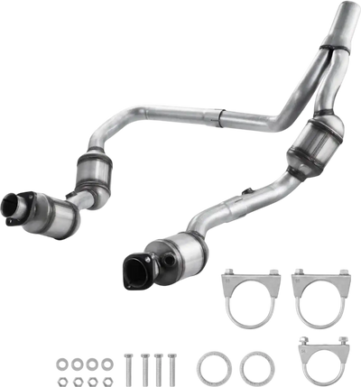 VEVOR Catalytic Converter, 2 Pack, Compatible with 2007-2009 Jeep Wrangler 3.8L V6, Front, Right, Replacement OE 50482, Stainless Steel Material High Flow Converter, for Exhaust Gas Purification