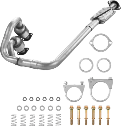 VEVOR Catalytic Converter, 2 Pack, Compatible with 2004-2006 Jeep Wrangler 4.0L L6, Front, Rear, Replacement OE 645174, Stainless Steel Material High Flow Converter, for Exhaust Gas Purification