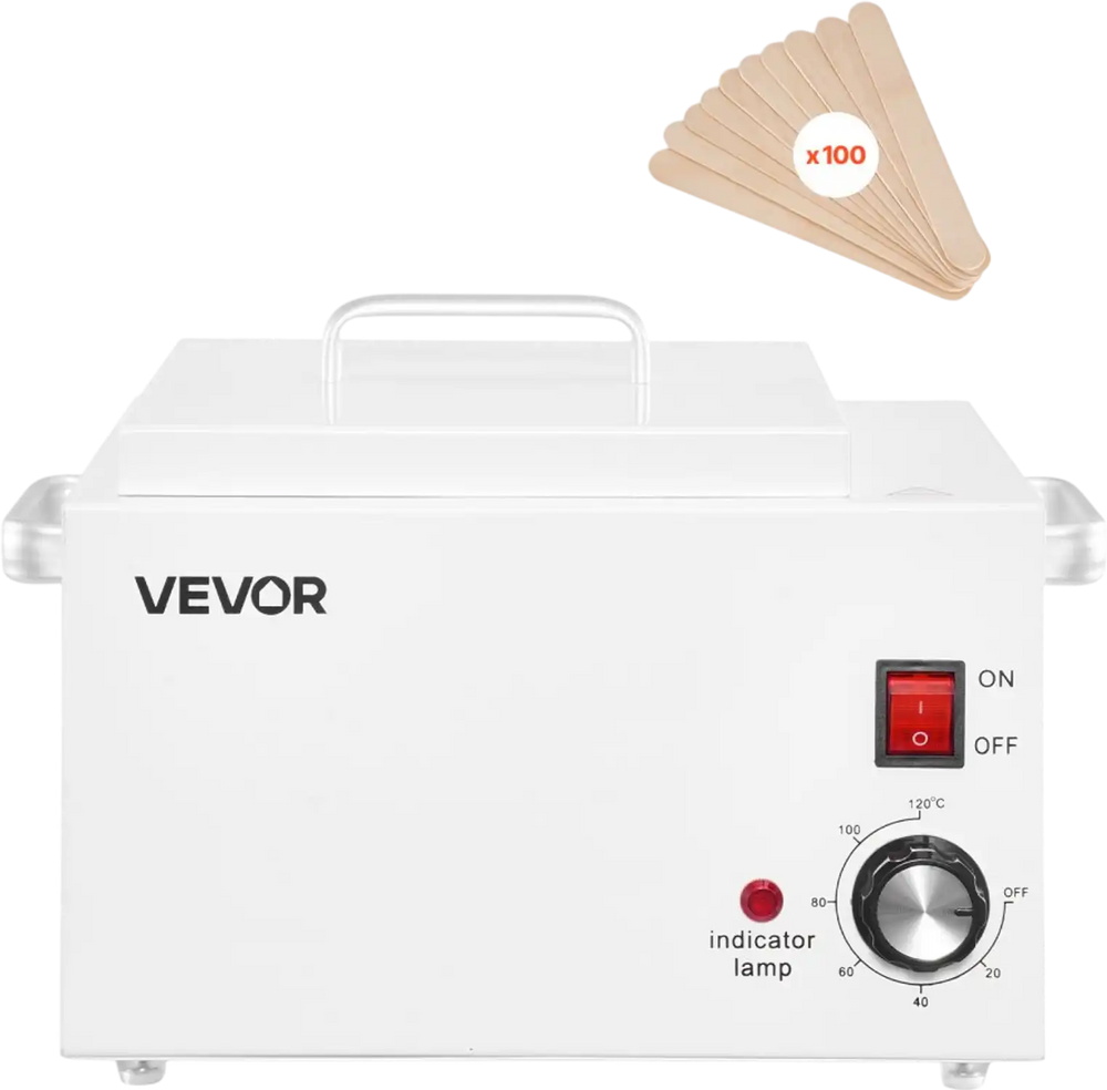VEVOR Single Wax Warmer, 3000ML 300W Professional Wax Warmer for Hair Removal, 32 ℉ to 248 ℉ Adjustable Electric Waxing Heater Pot with 100PCS Sticks & 50PCS Papers for Home Use, Beauty Salon, Spa