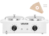 VEVOR Double Wax Warmer, 1200ML Professional Dual Wax Warmer for Hair Removal, 32 ℉ - 212℉ Adjustable Electric Waxing Heater Pot with 50PCS Waxing Sticks for Home Use, Beauty Salon, Spa