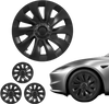 VEVOR Hubcaps Wheel Covers for 2017-2023 Tesla Model 3, 18 Inch Set of 4 Wheel Rim Cover Hubcaps OEM Style Replacement, R18 Size Snap On Car Hub Caps, Premium 10-Spoke ABS Tire Rim Caps, Matte Black