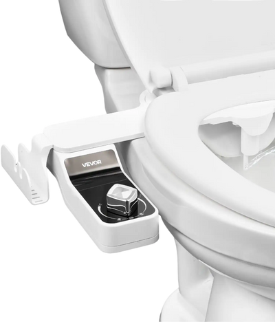 Vevor Bidet Attachment Ultra-Thin Dual Nozzle Adjustable Pressure Toilet Sprayer New
