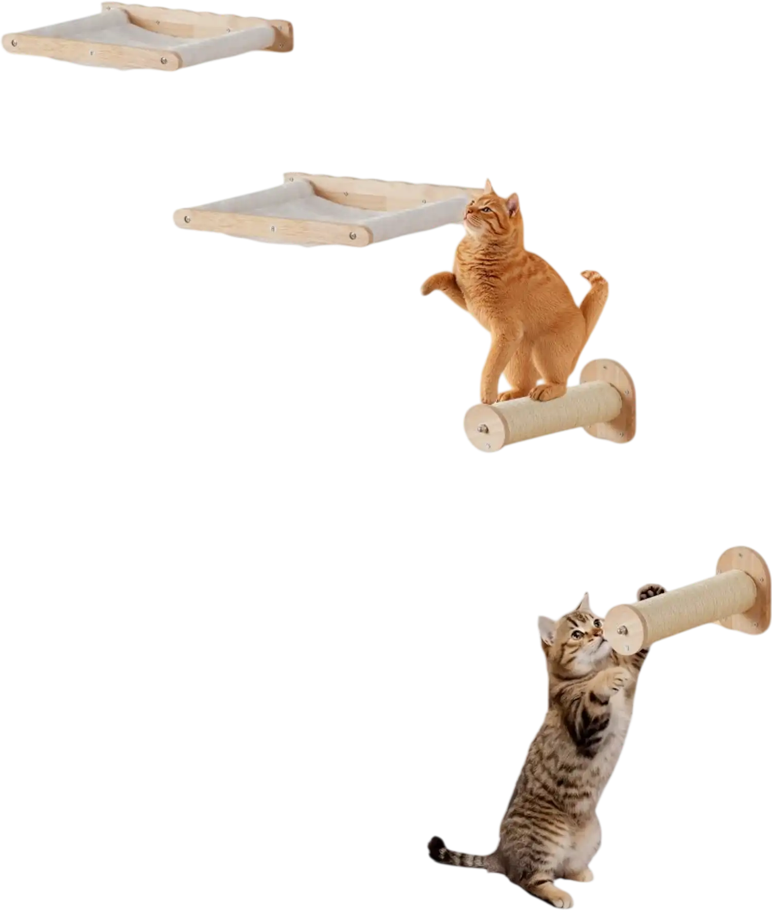 Vevor Cat Shelves Wall Mounted Cat Furniture Set with Jumping Posts & Hammocks New