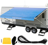VEVOR RV Awning 20\' Camper Awning Fabric, Trailer Awning Canopy Patio Camping Car Awning, Vinyl Roller Tube for RV, Van, SUV, Awning Replacement Ocean Blue Fade