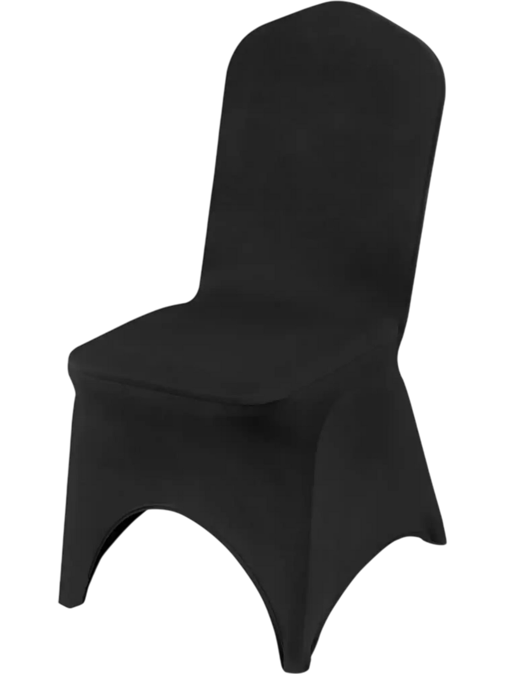 VEVOR Stretch Spandex Folding Chair Covers, Universal Fitted Arched Front Cover, Removable Washable Protective Slipcovers, for Wedding, Holiday, Banquet, Party, Celebration, Dining (50PCS Black)