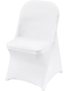 VEVOR Stretch Spandex Folding Chair Covers, Universal Fitted Chair Cover, Removable Washable Protective Slipcovers, for Wedding, Holiday, Banquet, Party, Celebration, Dining (12PCS White)