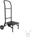 VEVOR Folding Chair Rack, 150 LBS Capacity, Heavy-duty Chair Cart for Stacking 10 Chairs, Multi-Function Metal Chair Storage Dolly with Rubber Wheels, Push-Style Chair Holder, Matte Black