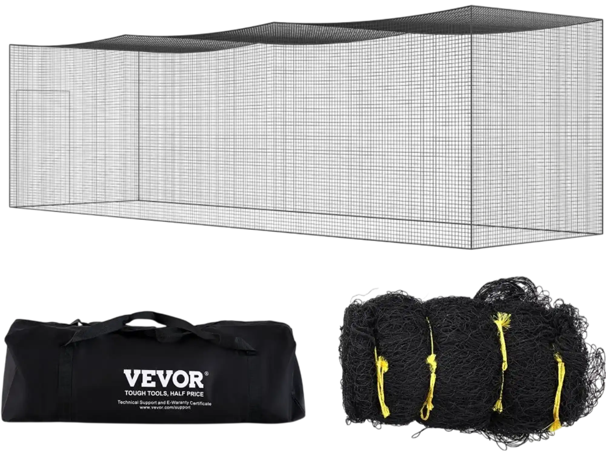 Vevor Baseball Batting Netting 35' Enclosed Training Cage Net New