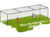 VEVOR Baseball Batting Cage, 40 x 11 x 8.5 FT Freestanding Hitting Net, for Indoor & Outdoor Practice, 30-Ply Knotted HDPE Netting with Carabiner Hooks, Baseball Practice Net for Backyard, Net Only
