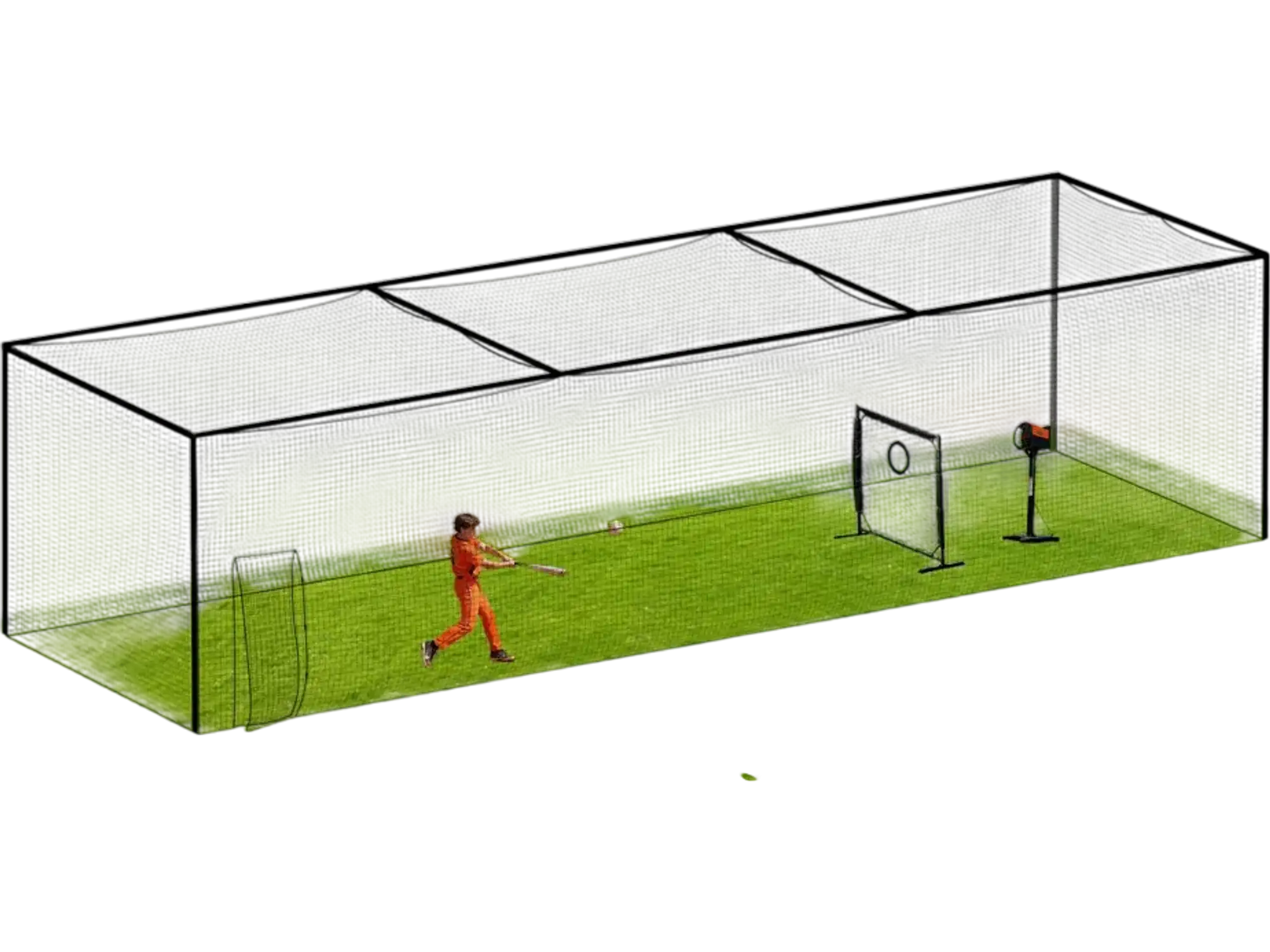 Vevor Baseball Batting Cage 41.7' x 12.8' x 10.1' Freestanding Portable Net Only New