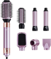 VEVOR Hair Styler and Dryer Brush, 6-in-1 Multi Air Styler, 110,000RPM High-Speed Ionic Blow Dryer Brush with Brushless Motor, 2 Auto-Wrap Curlers, 3 Brush & 2 Nozzles, Styling Tool for All Hair Type