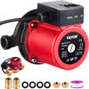 VEVOR Hot Water Recirculating Pump, 245W 110V Water Circulator Pump, Automatic Start Circulating Pump NPT 3/4\" with Brass Fittings, Stainless Steel Head, 2 Speed Control for Electric Water Heater Sys