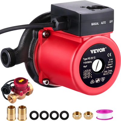 Vevor Recirculating Pump Hot Water 245W 110V Automatic Start NPT 1