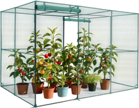 VEVOR Crop Cage, 9.5 x 6.36 x 6.36 ft Plant Protection Tent with Zippered Door, Wind-Resistant Tall Crop Cage, Easy to Install, Outdoor Raised Bed Cover, Tomato Plant Netting for Garden Patio Lawn