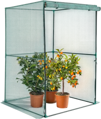 VEVOR Crop Cage, 3.9 x 3.9 x 5.9 ft Plant Protection Tent with Zippered Door, Wind-Resistant Tall Crop Cage, Easy to Install, Outdoor Raised Bed Cover, Tomato Plant Netting for Garden Patio Lawn