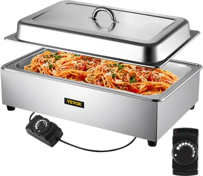 Vevor Food Warmer Commercial Stainless Steel Bain Marie Buffet 9.5 Qt New