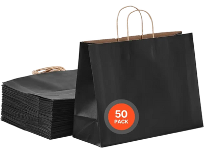 Vevor Paper Bags Kraft Paper Bags with Handles 50 pcs 16 x 6 x 12