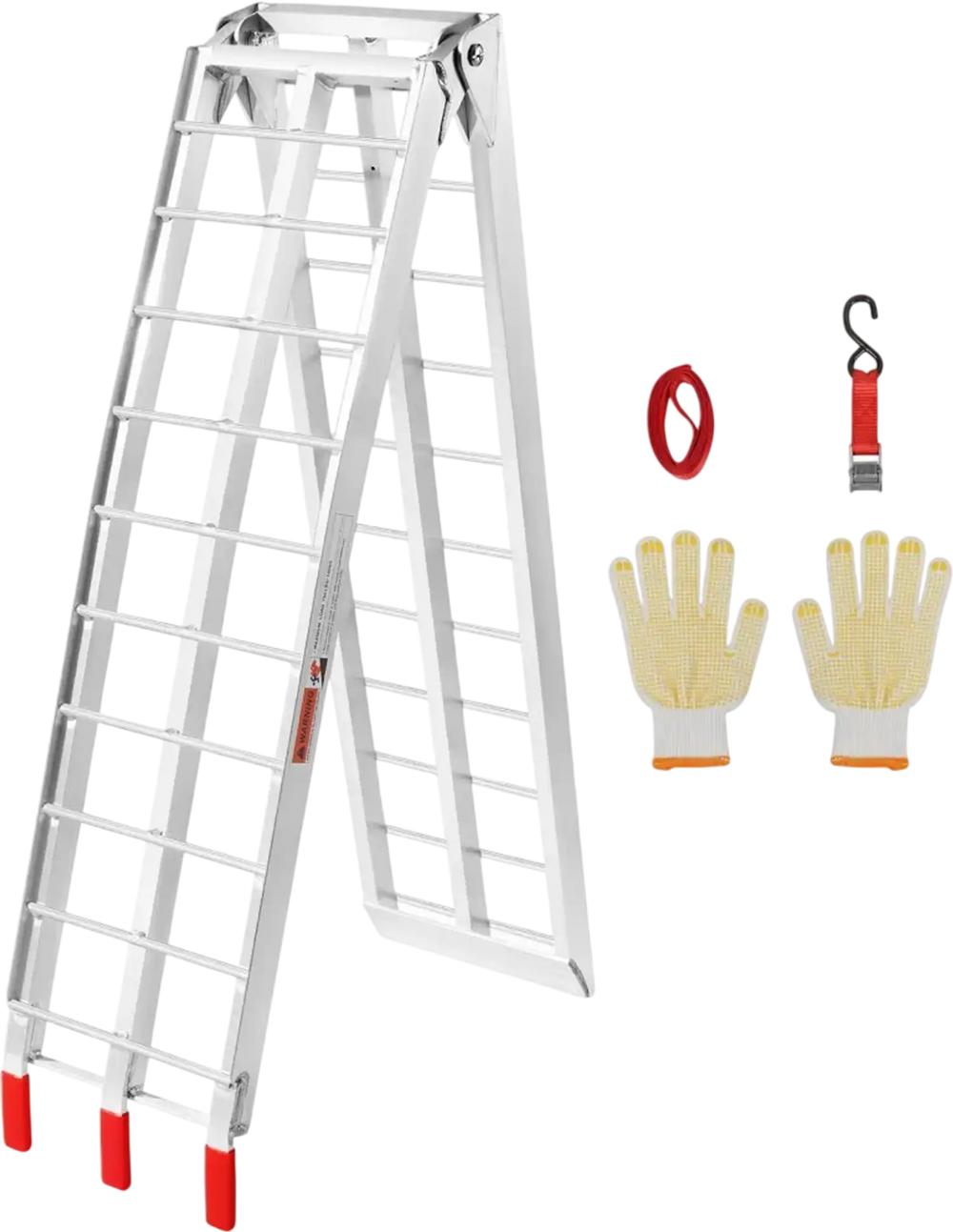 VEVOR Motorcycle Ramp, 750lbs Folding Loading Ramp for Pickup Trucks Bed, Trailers Ramp with Load Straps for Motorcycle, Dirt Bike, UTV, Lawn Mower, Truck, Snowblower, Cargo Trailer, 89"L x 12"W,1Pc