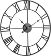 VEVOR Wall Clock, 24 in Wall Clock Roman Numerals, Battery Operated Non Ticking Silent Classic Decorative Round Clocks, for Living Room Bedroom Office Kitchen Dining Room Home Decor Farmhouse, Black