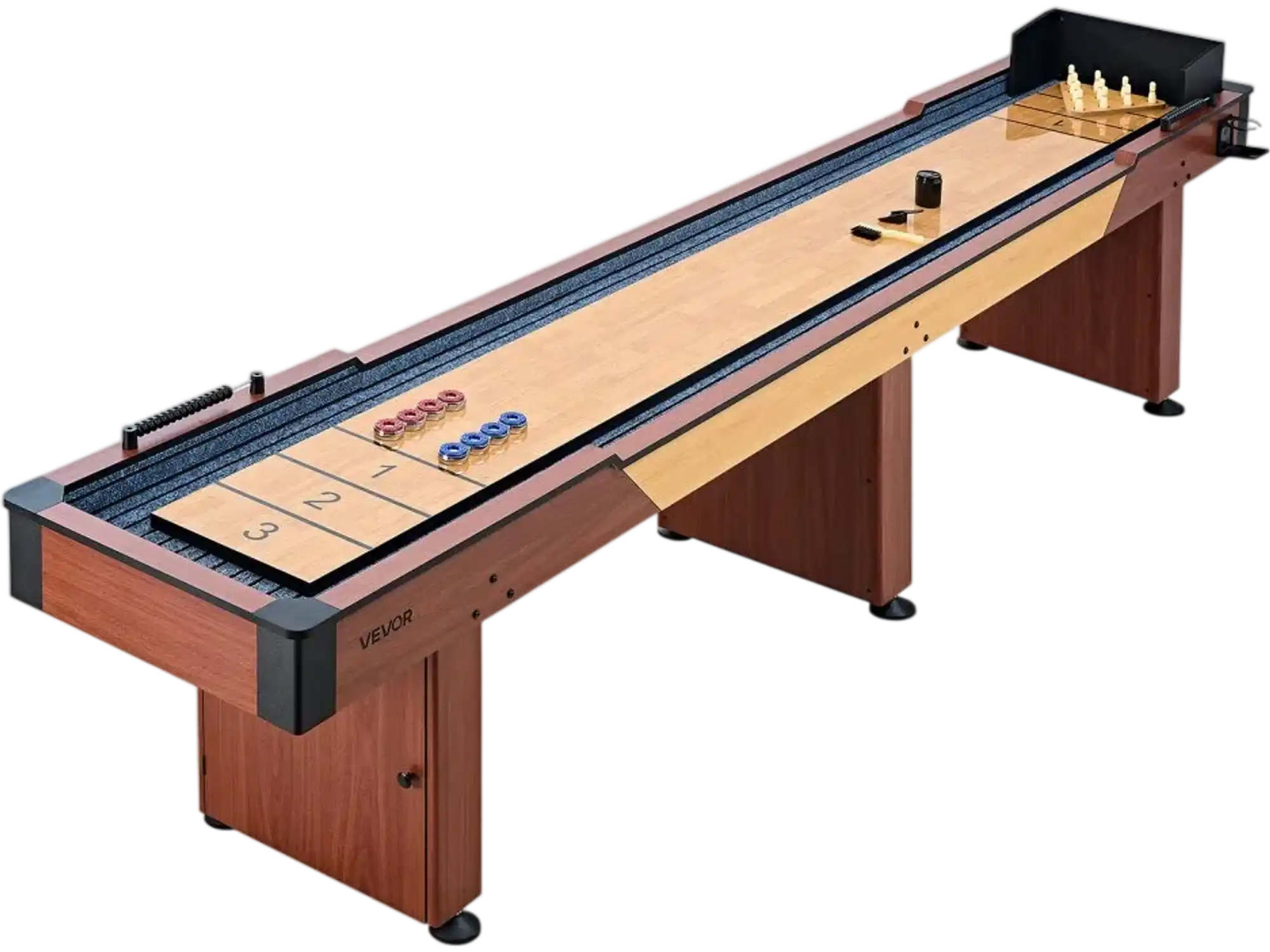 Vevor Shuffleboard Table 12' 2-in-1 Bowling Combo Set New