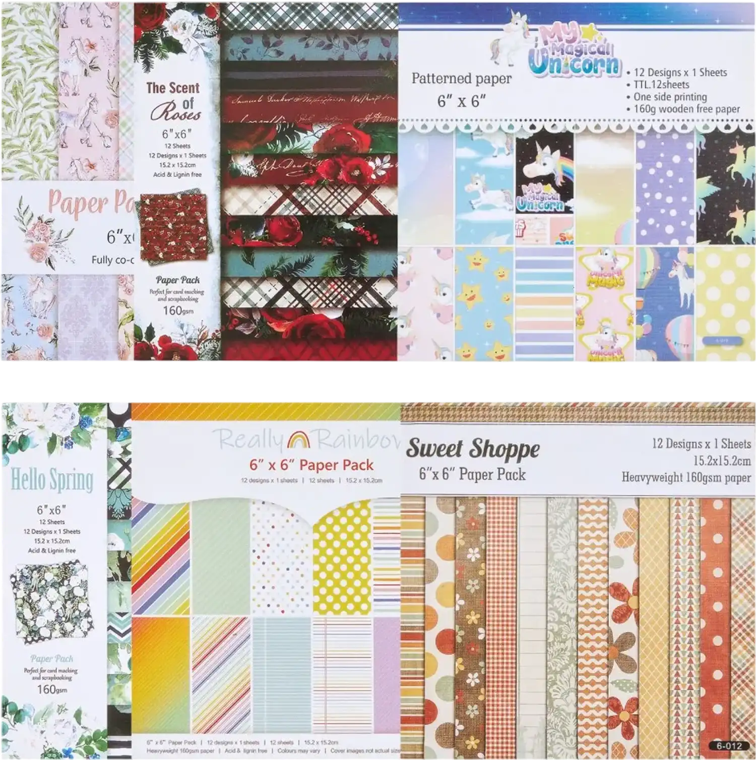 Vevor Scrapbook Paper 72 Sheets 6 x 6