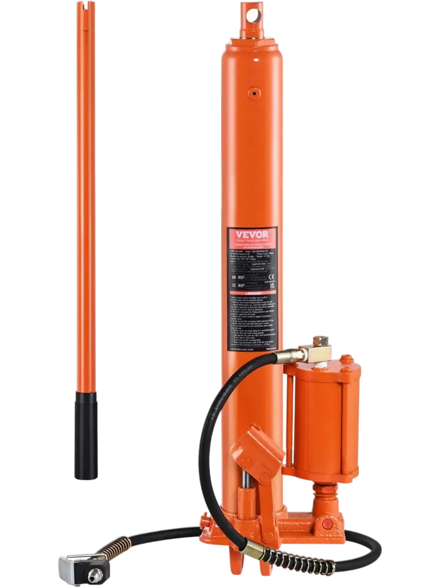 Vevor Long Ram Jack 8-Ton Hydraulic Engine Hoist Cylinder with Air Pump New