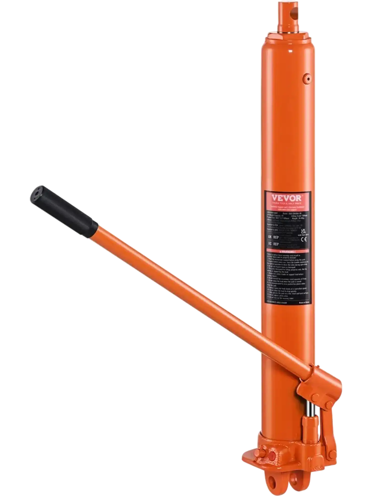 Vevor Long Ram Jack 8-Ton Hydraulic Engine Hoist Cylinder with Clevis Base New