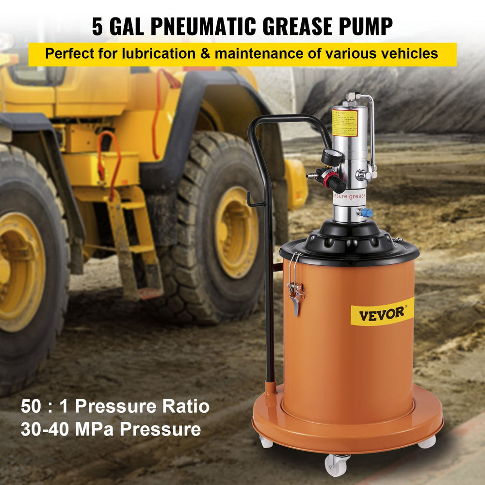 Vevor Grease Pump Set 5-Gallon Portable Electric Air Operated with 20' Hose New