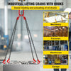 VEVOR Chain Sling, 5/16 inch x 5 ft Lifting Chains with Hooks, G80 Engine Chain Hoist Lifts, 11000 lbs/5 Ton Capacity Lifting Sling Chains for Engine Hoist, Engine Lift Chain with 4 Leg Grab Hooks