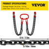VEVOR Chain Sling, 5/16 inch x 5 ft Lifting Chains with Hooks, G80 Engine Chain Hoist Lifts, 11000 lbs/5 Ton Capacity Lifting Sling Chains for Engine Hoist, Engine Lift Chain with 4 Leg Grab Hooks