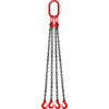 VEVOR Chain Sling, 5/16 inch x 5 ft Lifting Chains with Hooks, G80 Engine Chain Hoist Lifts, 11000 lbs/5 Ton Capacity Lifting Sling Chains for Engine Hoist, Engine Lift Chain with 4 Leg Grab Hooks